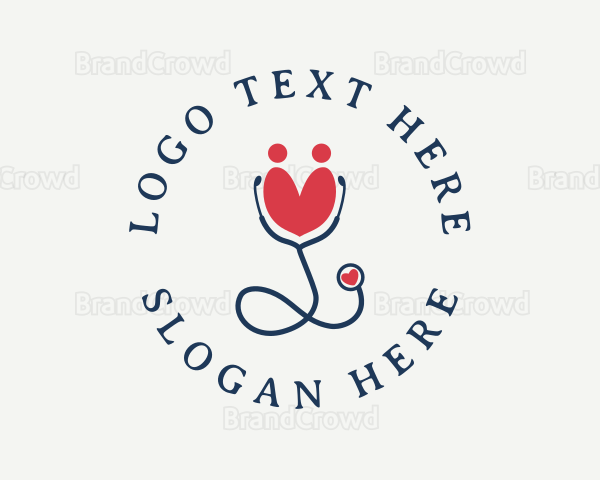 Medical Health Stethoscope Logo