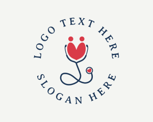 Medical Health Stethoscope Logo