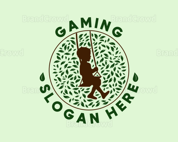 Child Leaves Swing Logo