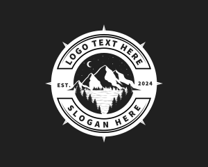 Hills - Night Mountain Outdoor Adventure logo design