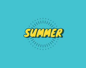 Bright Summer Beach logo design