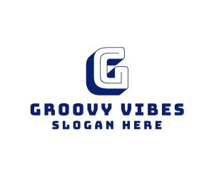 Groovy - Minimalist Inline Shadow logo design