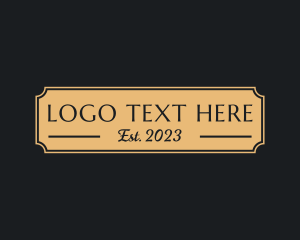 Tag - Gold Plate Plaque logo design