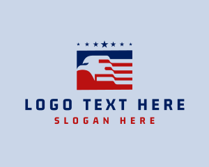 Military - American Eagle Flag logo design