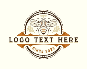 Wasp - Honey Bee Farm logo design