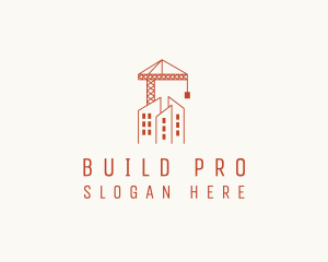 Construction Crane Building logo design