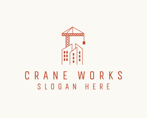 Crane - Construction Crane Building logo design