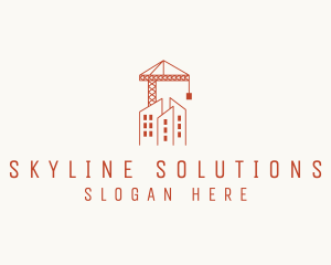 Construction Crane Building logo design