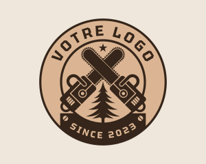 Mill - Chainsaw Woodwork Logging logo design