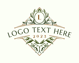 Garden Trowel - Botanical Leaf Garden logo design