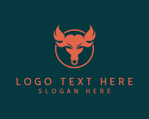 Ring - Bull Flame Ring logo design