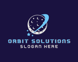 Moon Star Orbit logo design