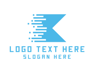 Fast - Cyber Digital Flag logo design