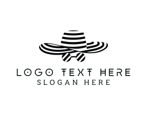 Stylist - Stripes Fashion Hat logo design