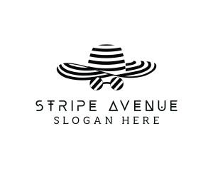 Stripes Fashion Hat logo design