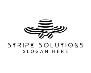 Stripes Fashion Hat logo design