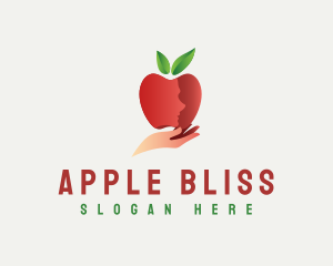 Natural Apple Face  logo design