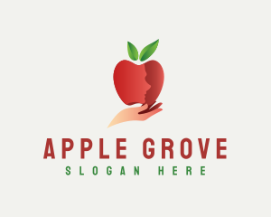 Natural Apple Face  logo design