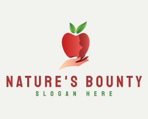 Natural Apple Face  logo design