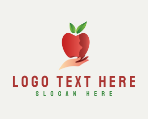 Natural - Natural Apple Face logo design