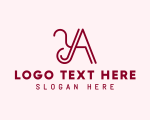 Monogram - Generic Letter YA Company logo design