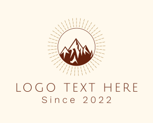 Tourist Spot - Mountain Trekking Travel logo design