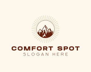 Mountain Trekking Travel logo design