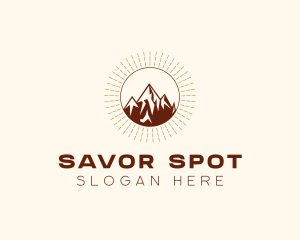 Mountain Trekking Travel logo design