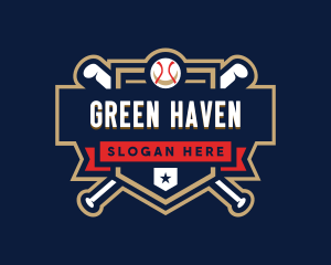 Baseball League Shield logo design