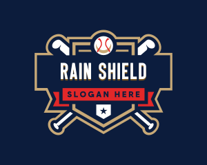 Baseball League Shield logo design