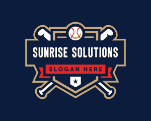 Baseball League Shield logo design
