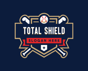 Baseball League Shield logo design