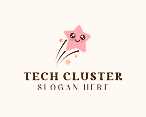 Cluster - Cosmic Shooting Star logo design