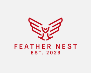 Minimalist Bird Wing logo design