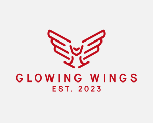 Minimalist Bird Wing logo design