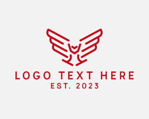 Company - Minimalist Bird Wing logo design