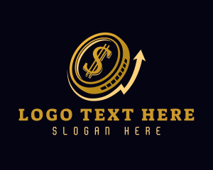 Currency - Dollar Coin Cryptocurrency logo design