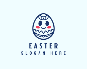 Cute Ornate Easter Egg logo design