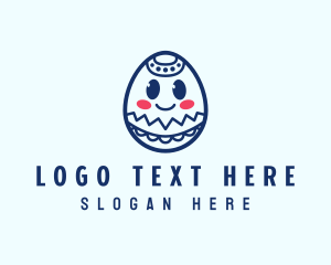 Cute Ornate Easter Egg Logo