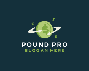 Pound - Currency Exchange Coin logo design