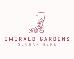 Backyard Landscaping Boots logo design