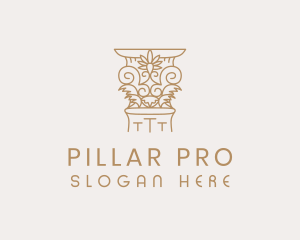 Corinthian Pillar Column  logo design