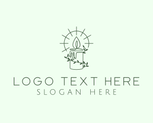 Handcrafted - Organic Candle Light logo design