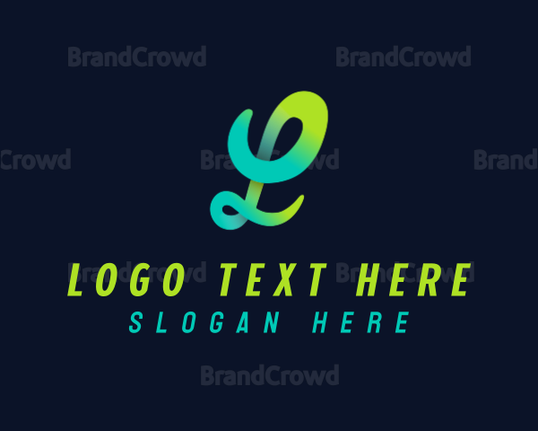 Stylish Cursive Letter L Logo
