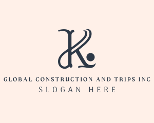 Tailoring - Stylish Boutique Interior Design Letter K logo design