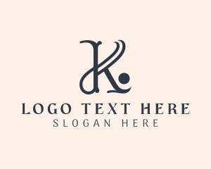 Fashion - Stylish Boutique Interior Design Letter K logo design