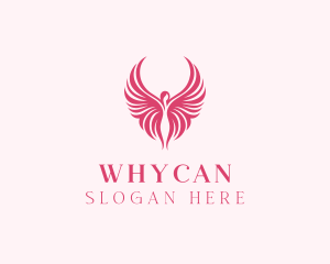 Funeral - Woman Angel Wings logo design