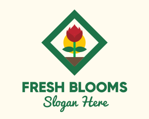 Spring - Spring Flower Frame Decor logo design