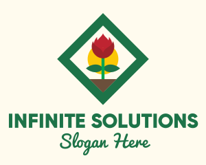 Fixtures - Spring Flower Frame Decor logo design