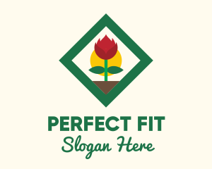 Fittings - Spring Flower Frame Decor logo design